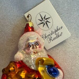 VINTAGE NWT CHRISTOPHER RADKO CHRISTMAS ORNAMENT SANTA GERMANY